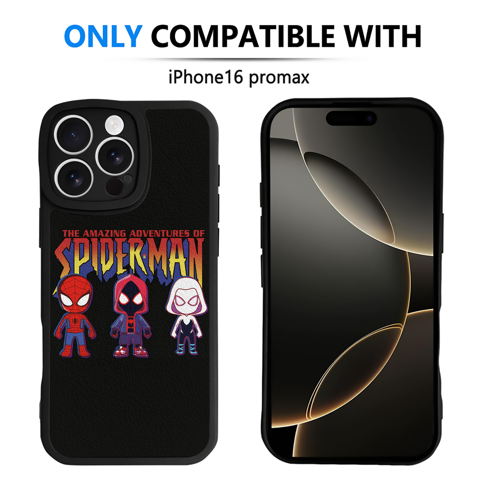 Spider Man スパイダーマン 【iPhone 16シリーズ対応】シリコンスマホケース（レザー調） 材質：シリコン
